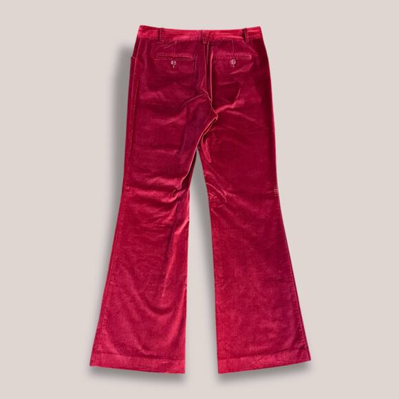Women’s Vintage Red Velvet Flare Pants - Size 4 - Picture 2 of 3